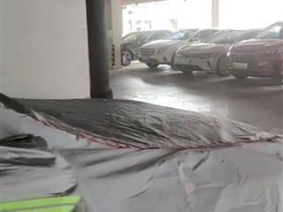 人生第一台车，台风来之前专门开上了停车场6层