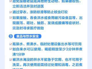 长图 | 关键时刻用得上！洪涝灾害健康防护指南来了