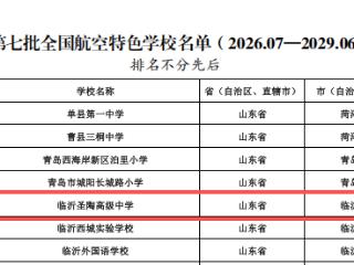 临沂圣陶高级中学喜获“全国+山东省双重航空特色学校”称号
